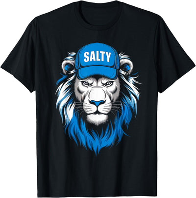 Blue Lions Salty Wearing Hat Salty Cool Lions Strong Lions T-Shirt