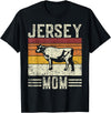 Retro Jersey Gift for Women & Farmer Best Cow Mom Women - Vintage Cattle Jersey T-Shirt - Black