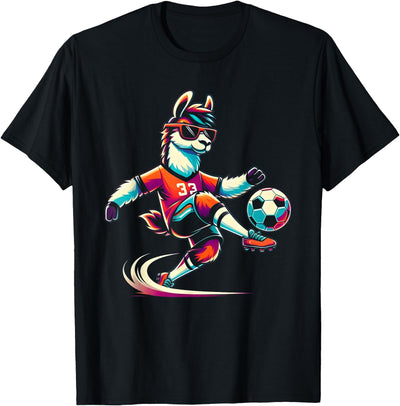 Sports Animals Kids Co. Llama Soccer Ball Boys Kids T-Shirt