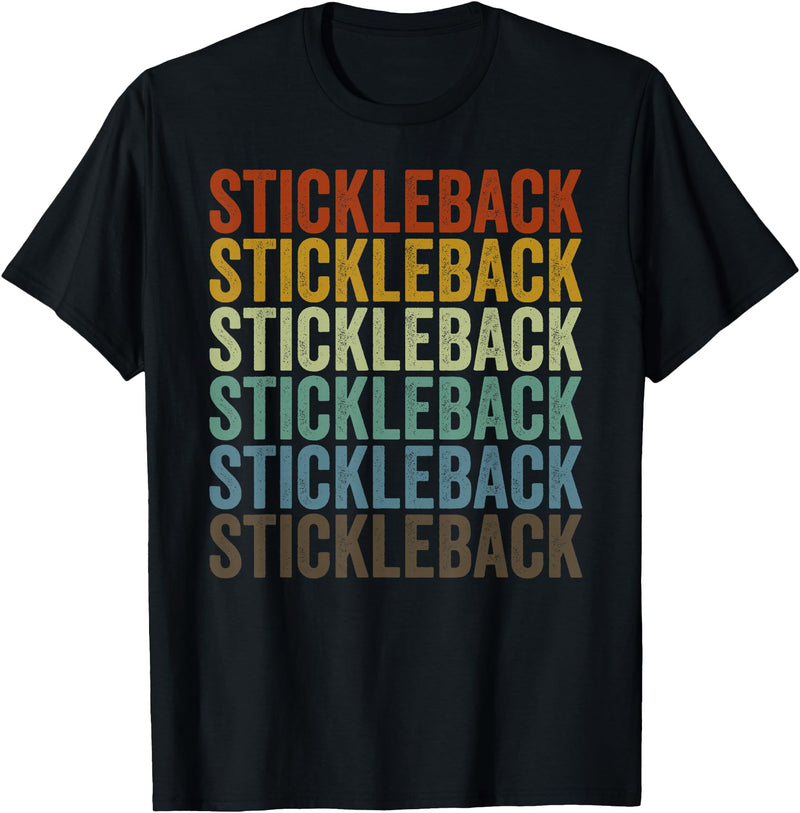 Stickleback Fish Retro Gifts Stickleback Fish Retro T-Shirt - Black