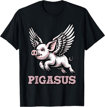 Pigasus Flying Pig Animal Mythical Pig Lover T-Shirt