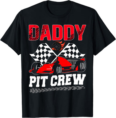 Pit Crew Birthday Boy Funny Party Family Daddy Pit Crew Racing Family Race Car Birthday Boy T-Shirt