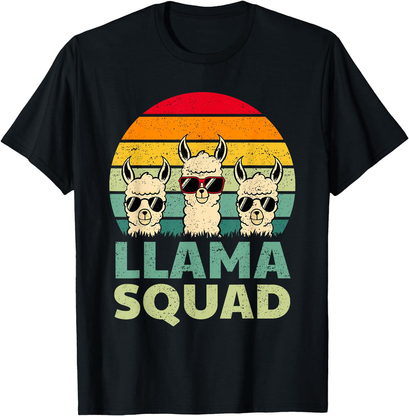 Funny Llama Gift Llama Lover Accessories & Stuff Funny Llama Design for Men Women Llama Alpaca Farm Animal T-Shirt - Black