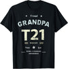 Down RIght Awesome Mom SPED Papa Be Kind Team Bear Proud GRANDPA T21 Squad DOWN SYNDROME Grandad Peace Love Dad T-Shirt - Black