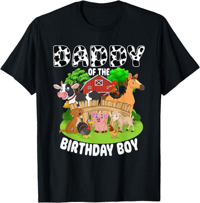 Pdqa Daddy of the Bday Boy Farm Animals Matching Farm Theme T-Shirt
