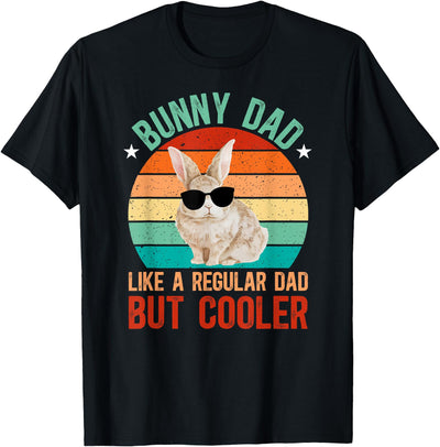 Bunny Dad Retro Sunset Rabbit T-Shirt