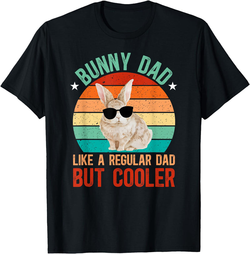Bunny Dad Rabbit Owner Bunny Lover Rabbit Father T-Shirt in Black