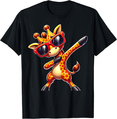 Dabbing Giraffe with Sunglasses T-Shirt