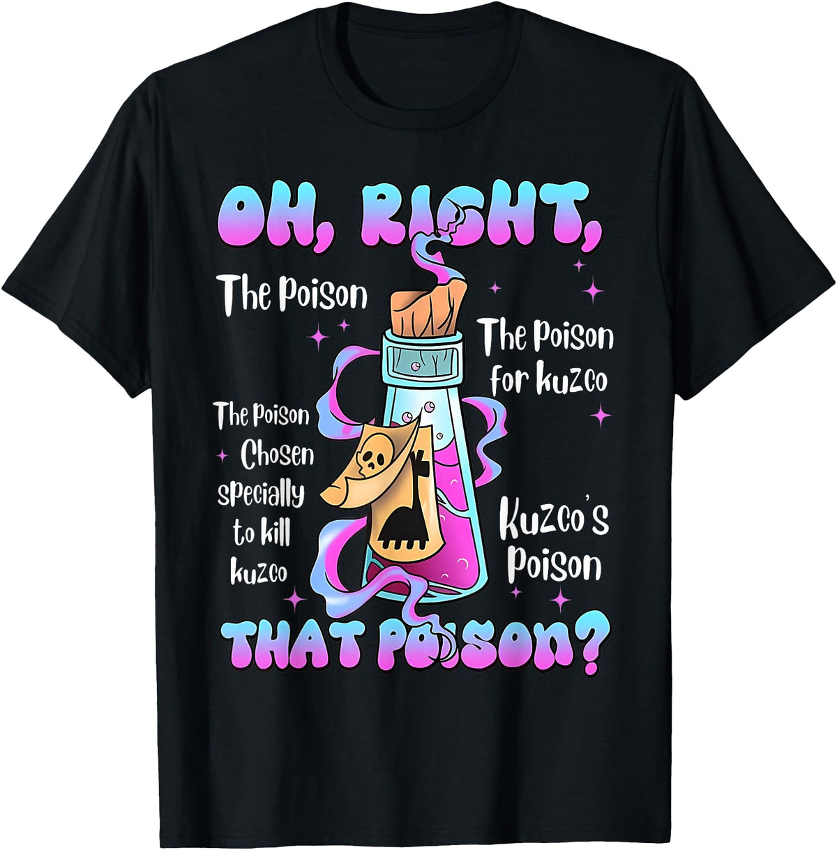 Funny Drink Me Poison Halloween Costume Vintage Oh Right That Poison Llama Halloween T-Shirt - Black
