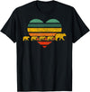 Just for Mom Mama Bear Four Cubs Shirt Retr Heart Mothers Day Gift T-Shirt - Black
