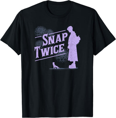 Wednesday Snap Twice Thing & Wednesday Silhouette Logo T-Shirt