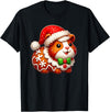 Guinea Pig Lover Christmas Cookie Outfits Boy Girl Funny Gingerbread Man Guinea Pig Christmas Womens Mens Kids T-Shirt - Black