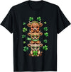 St Patricks Day Highland Cow Lucky Irish Shamrock Funny St Patrick's Day Highland Cow Lucky Shamrock Irish T-Shirt - Black