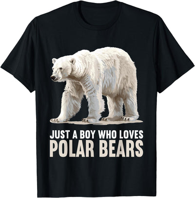 Polar Bears Polar Bear Lovers Shop Just a Boy who loves Polar Bears Polar Bear T-Shirt