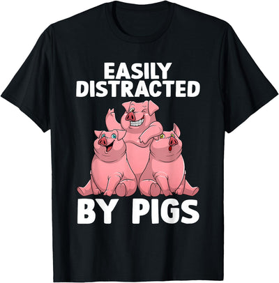 Funny Pig Design For Men Women Kids Farm Animal Pig Lovers T-Shirt