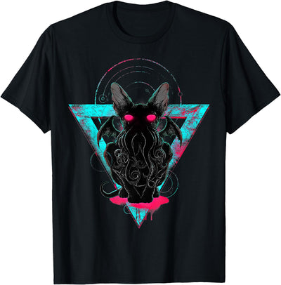 Cathulhu Funny Demon Cat T-Shirt