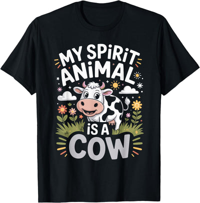 Shirtzilla My Spirit Animal Is a Cow Funny Cows T-Shirt
