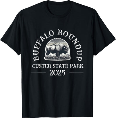 Cow 2025 Custer State Park Buffalo Roundup Distressed T-Shirt