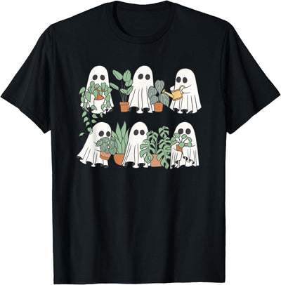 Cute Ghost Gardener Plant Lover Halloween Gardening Ghost Funny Plant Lover T-Shirt