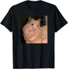 Hamster Meme Peace Sign Funny Pet Owner Trendy T-Shirt - Black