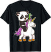 Panda Bear Unicorns Boys Girls Kids Panda Riding Unicorn Cute Magical Animals T-Shirt - Black