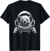 Polar Bear in Space Funny Polar Bear Astronaut Astro Space Suit Mom Dad T-Shirt - Black