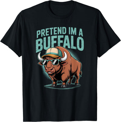 Cow Funny Lazy Halloween Costume Co Buffalo Costume T-Shirt