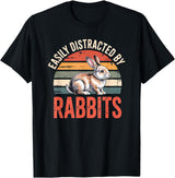 Cute Rabbit Lover Bunny Graphic T-Shirt in Black