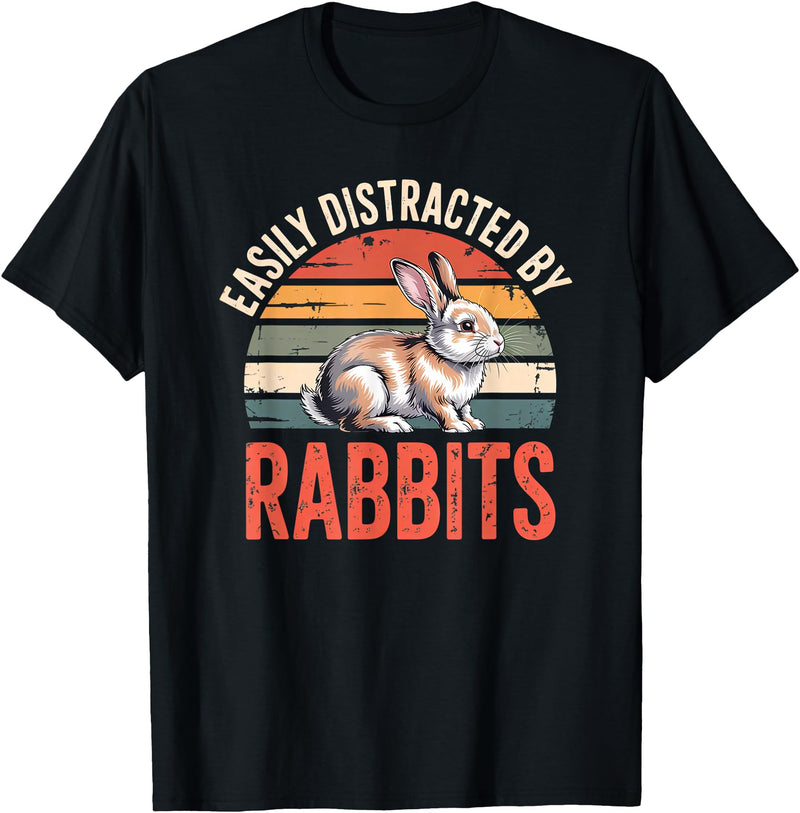 Cute Rabbit Lover Bunny Graphic T-Shirt in Black