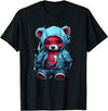 Teddy Bear Hoodie Street Style Urban Art Teddy Bear Hoodie Cool Street Style T-Shirt - Black