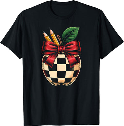 Cow Buffalo Plaid Bow T-Shirt