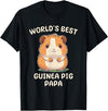 Best & Fun Guinea PIg Designs Funny World's Best Guinea Pig Papa Dad T-Shirt - Black