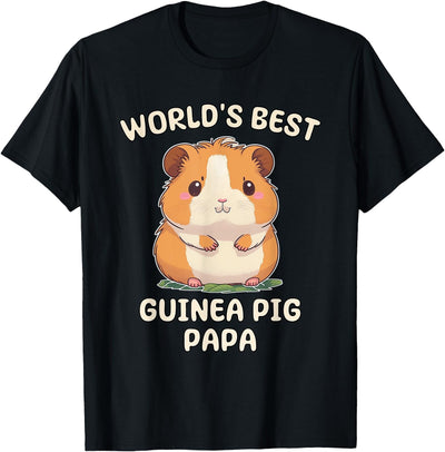 Funny World's Best Guinea Pig Papa Dad T-Shirt