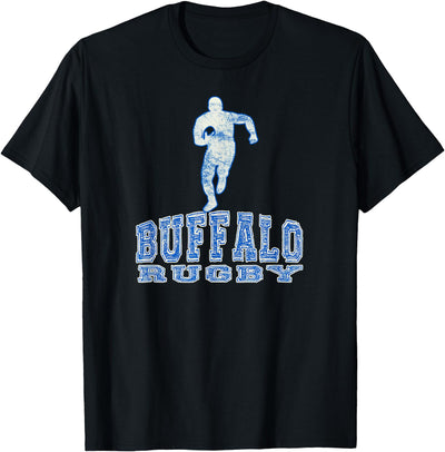 Cow Vintage Buffalo Rugby with Rugby Player T-Shirt