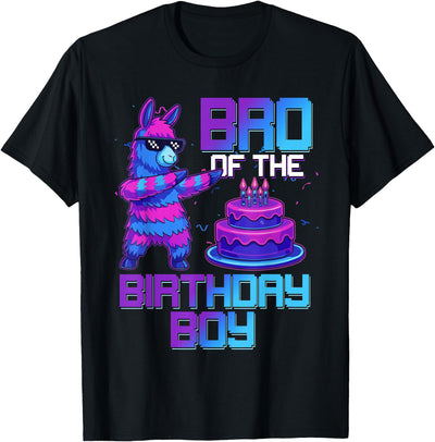 Llama Pinata Birthday Family Bday Party Decoration Brother of Birthday Boy Llama Pinata Party Family Matching T-Shirt