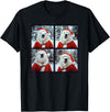 Polar Bears Lover Xmas Photo Booth Men Women Kids Polar Bear Wearing Santa Outfit Winter Christmas T-Shirt - Black
