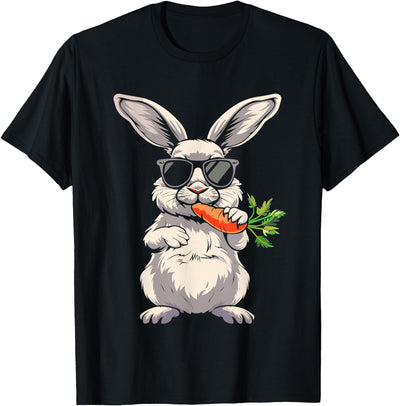 Rabbit in Sunglasses Eating a Carrot T-Shirt