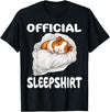 Official Sleep Pajamas Nightgown Sleepwear Co. Guinea Pig Official Sleepshirt Pajamas Nightgown T-Shirt - Black