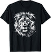 Älion. lion. Kids Unisex Black Lion Graphic Modern V-Neck T-Shirt - Black