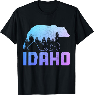 Idaho Bear Grizzly Pride Outdoor Hiking Nature Vintage T-Shirt