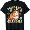 Guinea Pig Rodent Pet Owner Gifts Guinea Pig Grandma Groovy Guinea Pig T-Shirt - Black