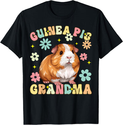 Guinea Pig Grandma Groovy T-Shirt