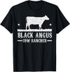 Black Angus Farmer Apparel Black Angus Cow Cattle Rancher Farmer T-Shirt - Black