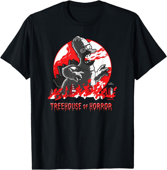 The Simpsons Homerzilla Treehouse of Horror T-Shirt - Black
