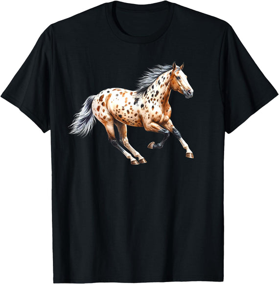 Urban Empyre Appaloosa Horse T-Shirt - Black