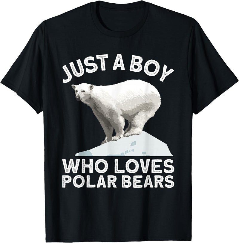Polar Bear Gift Polar Bear Accessories & Stuff Cool Polar Bear For Boys Kids Polar Bear Lover Arctic Animal T-Shirt - Black