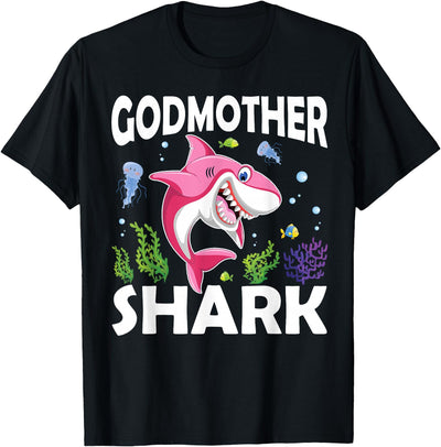 T11Shop Welcome Back To School T-shirt Love Smile Nice Fish Godmother Shark In The Sea Tshirt T-Shirt