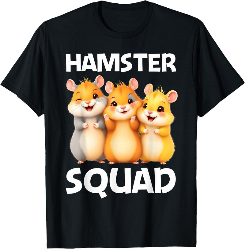 Cute Hamster Design for Men Women Kids Dwarf Hamster Lovers T-Shirt - Black