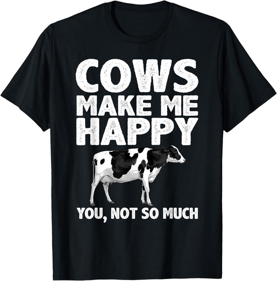 Cow Gift Cow Lover Accessories Cattle Farmer Stuff Cool Cow Art For Men Women Cow Farmer Dairy Cows Farm Animal T-Shirt -