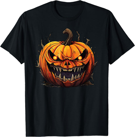 Happy Halloween Clothing & Funny Halloween Costume Spooky Pumpkins Halloween Costume Pumpkin Funny Halloween T-Shirt - Black